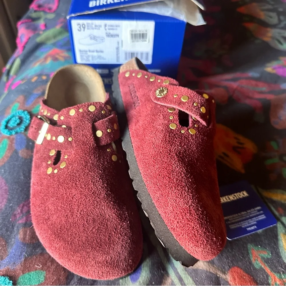 Birkenstock Boston Rivets in Zinfandel - Picture 6 of 7